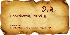 Dobránszky Mihály névjegykártya